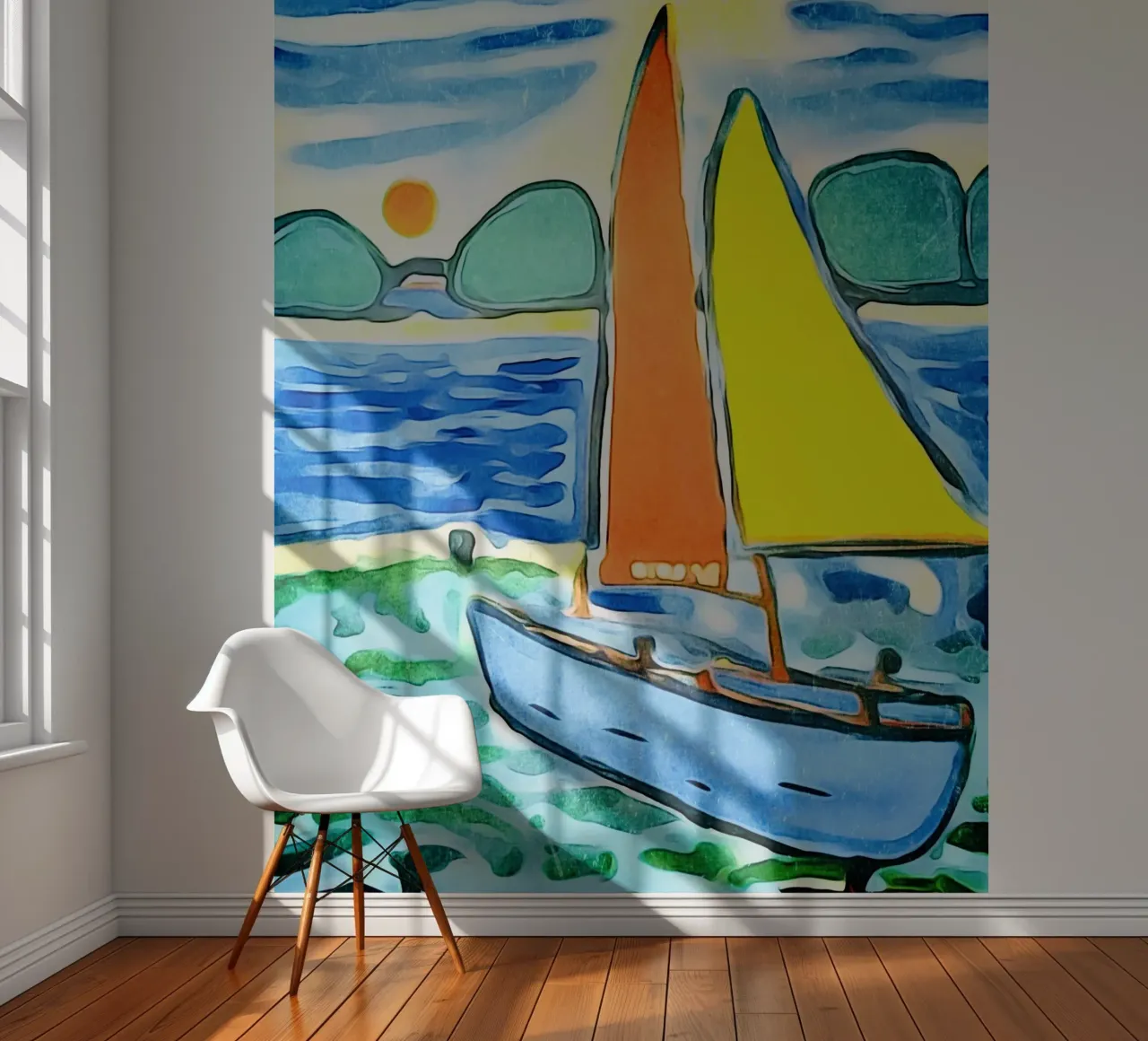 Zeilboot fotobehang van ZAMART