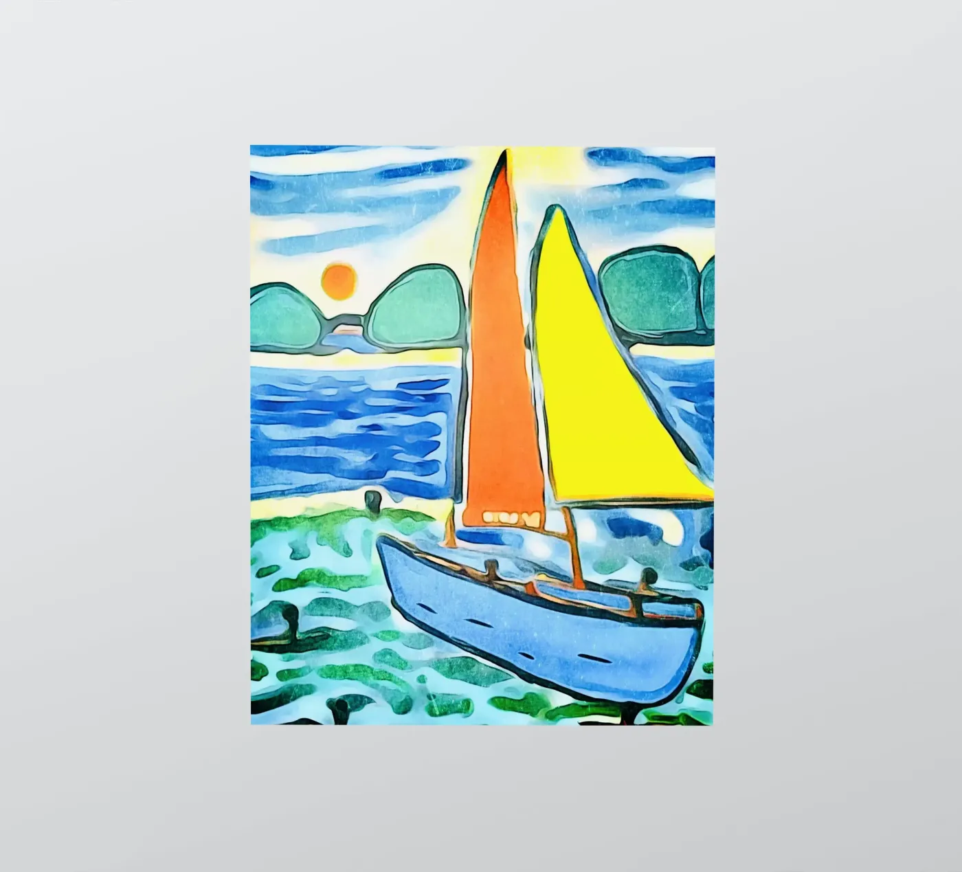 Zeilboot sticker van ZAMART