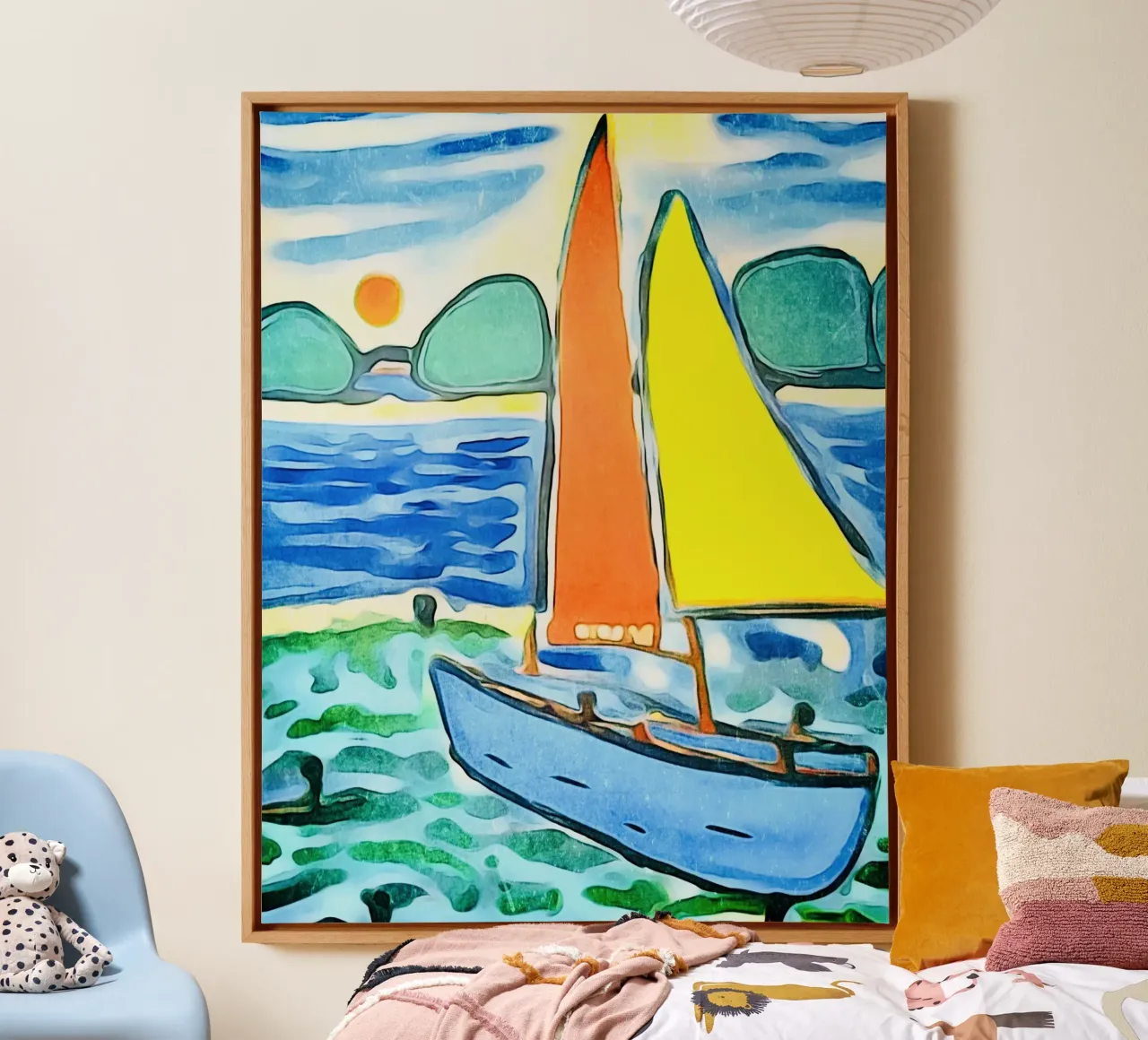 Zeilboot canvas met Baklijst van ZAMART