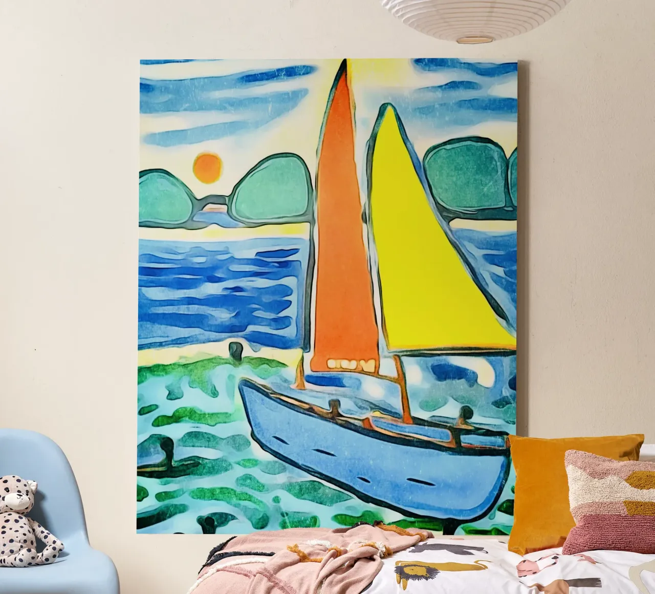 Zeilboot canvas met Baklijst van ZAMART