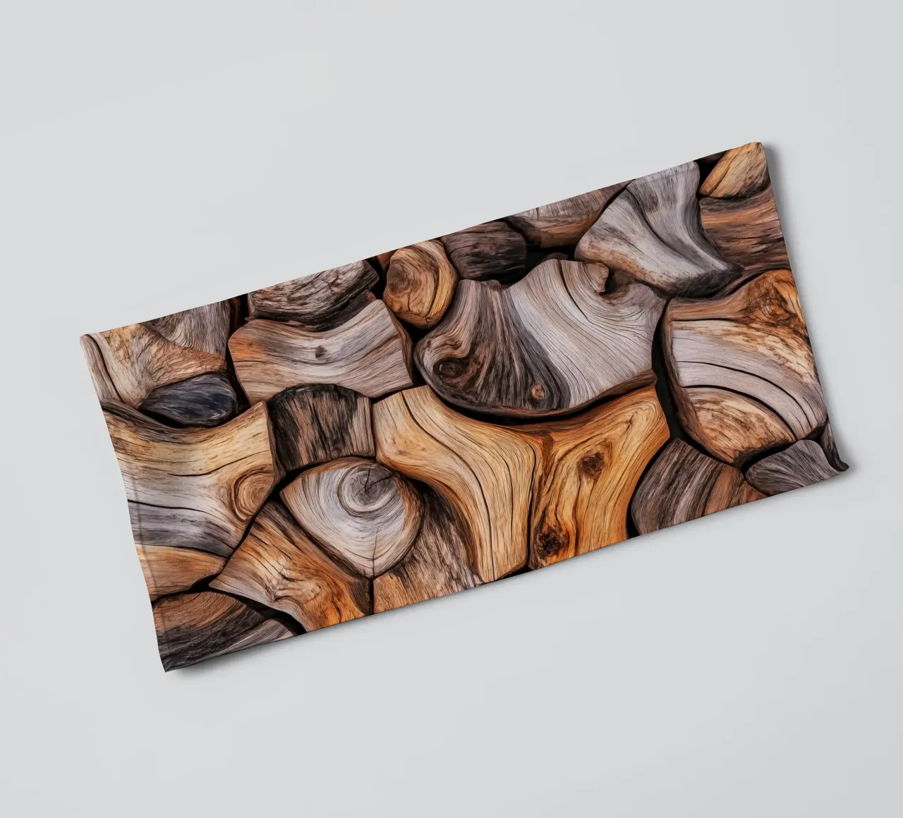 Drijfhoutpatroon | Meditatie over tijd & transformatie badhanddoek van Autofocus