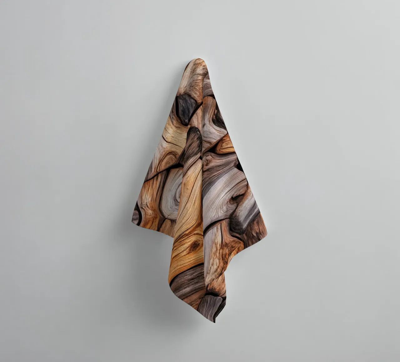 Drijfhoutpatroon | Meditatie over tijd & transformatie badhanddoek van Autofocus