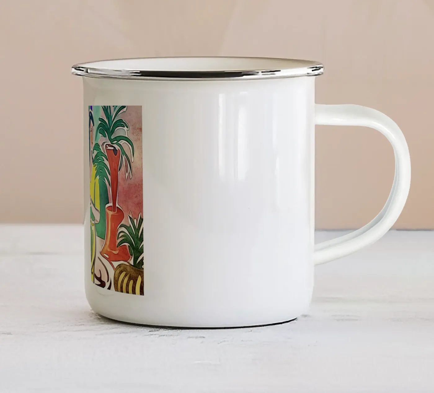 Tea time enamel mug by ZAMART