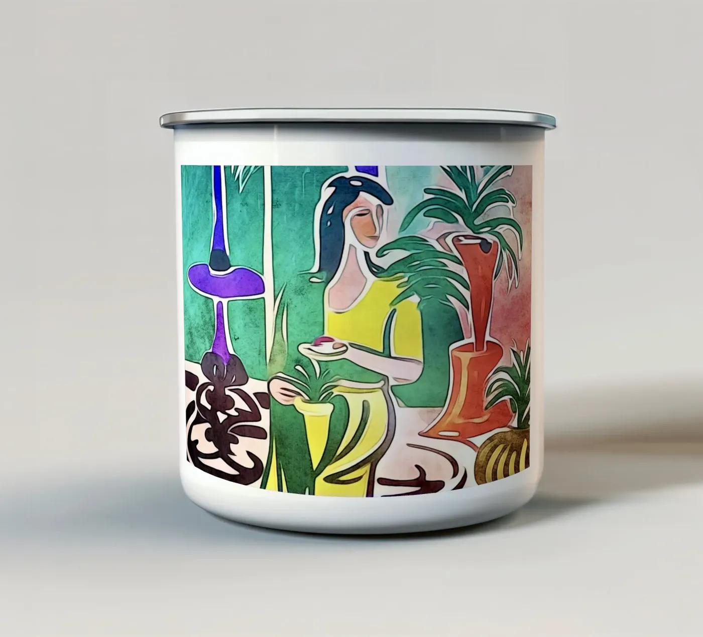 Tea time enamel mug by ZAMART
