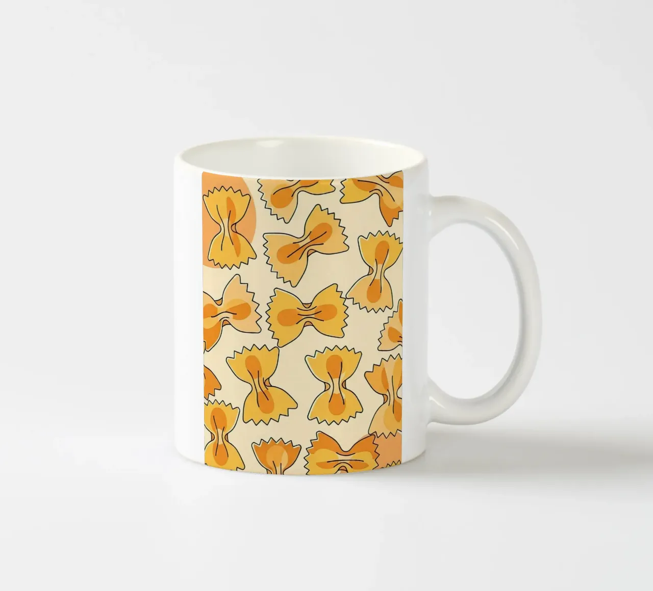 Bow Ties ceramic mug by FlatPrint Studio