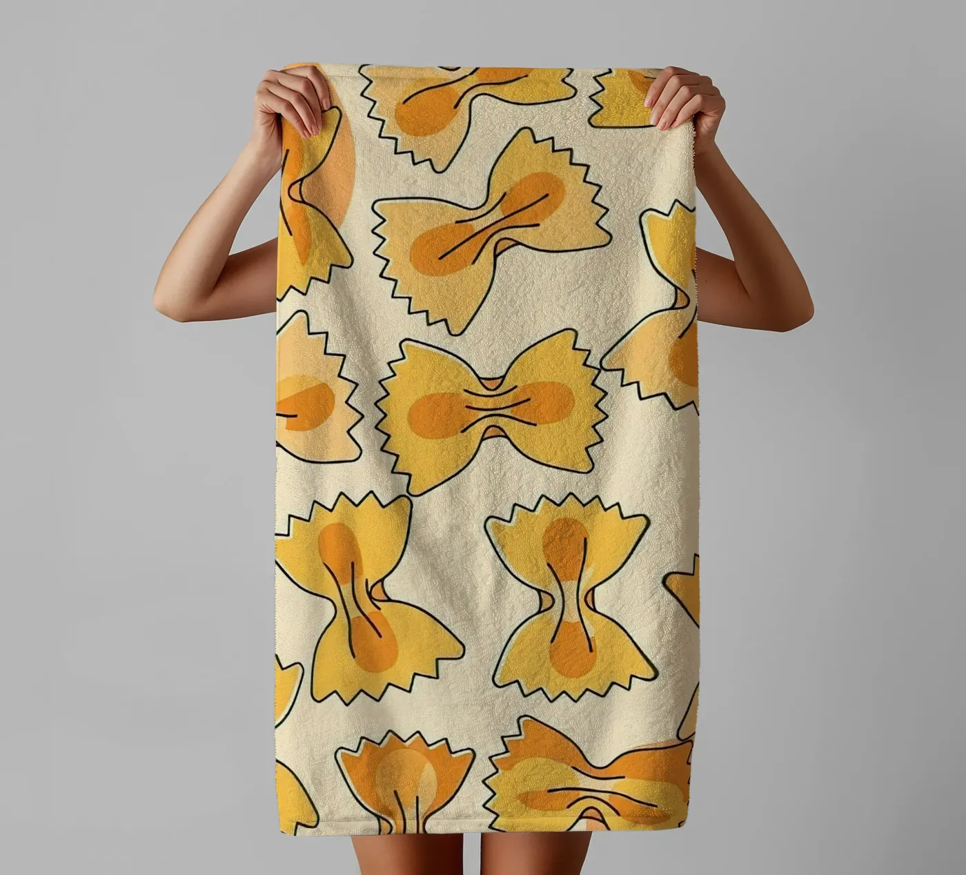 Vlinderdassen badhanddoek van FlatPrint Studio