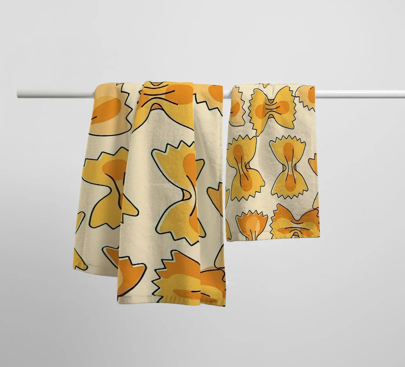 Vlinderdassen badhanddoek van FlatPrint Studio