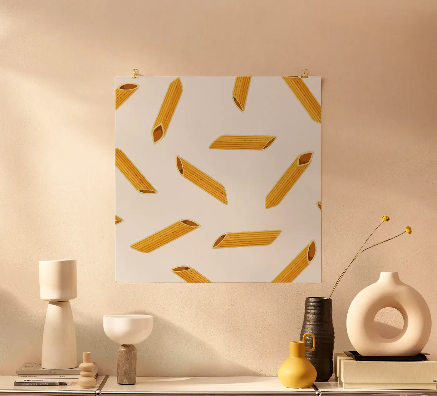 Gestreepte pennen Tubes poster van FlatPrint Studio