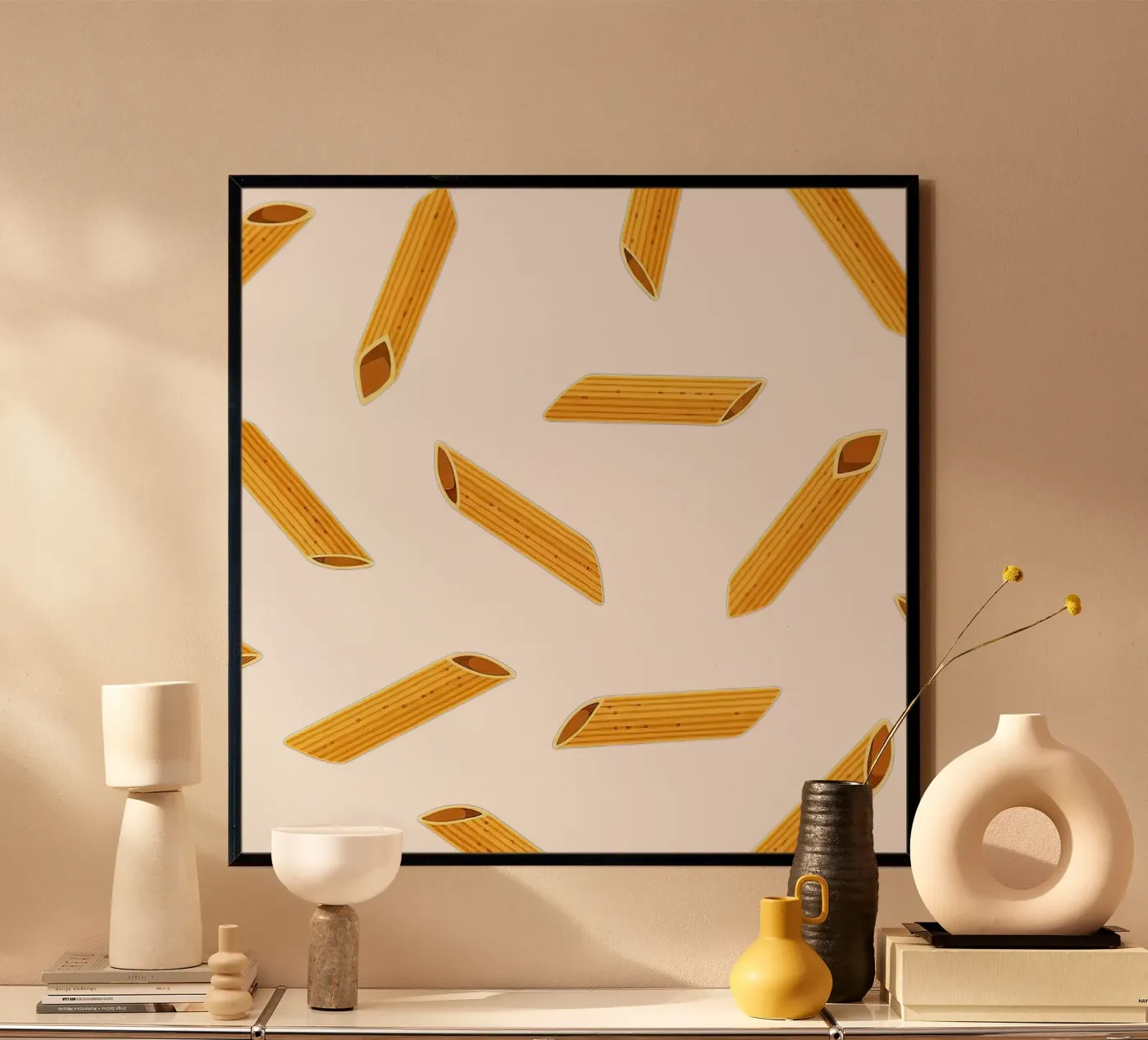 Gestreepte pennen Tubes poster van FlatPrint Studio