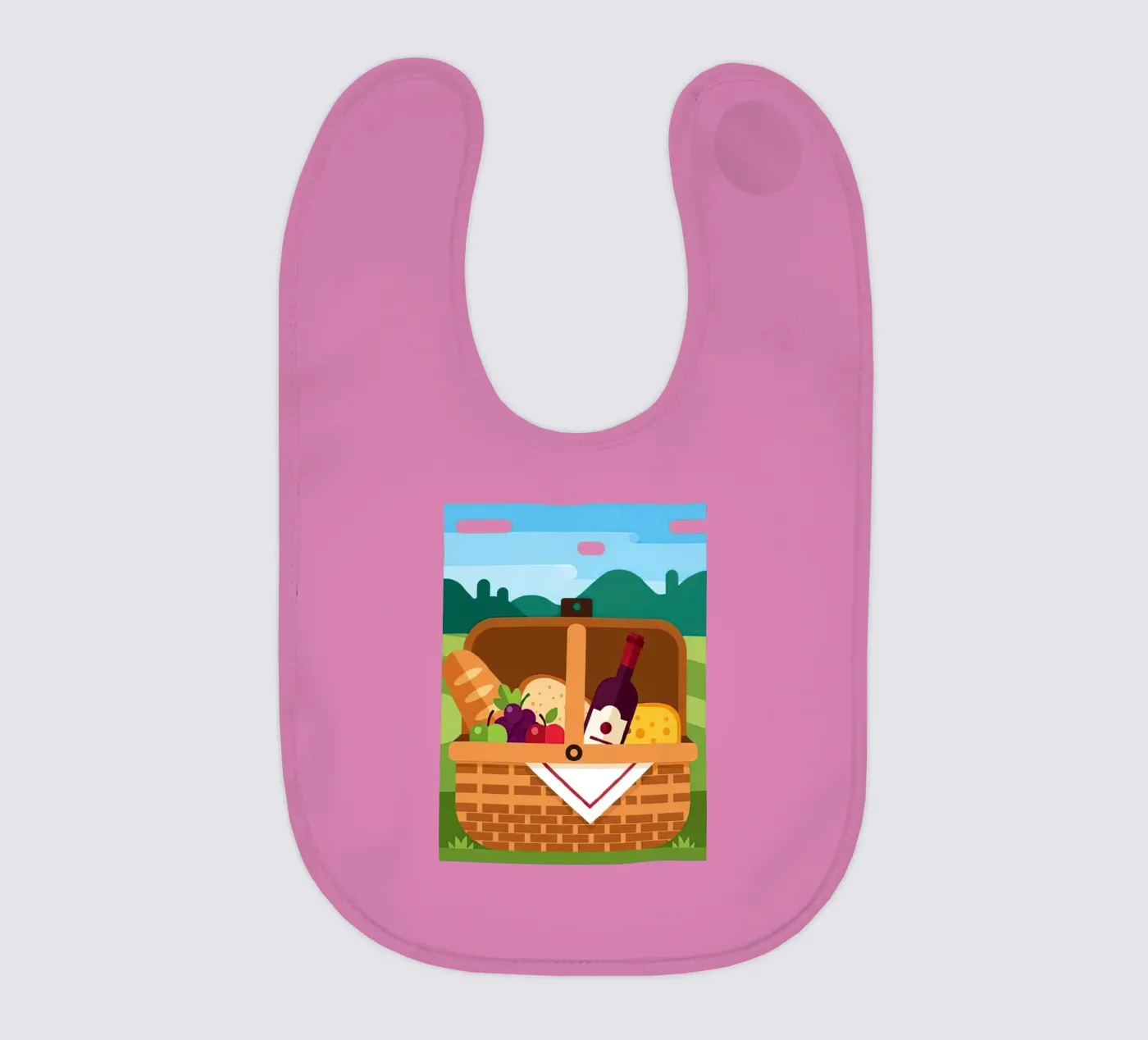 offener Picknickkorb Babylätzchen von FlatPrint Studio