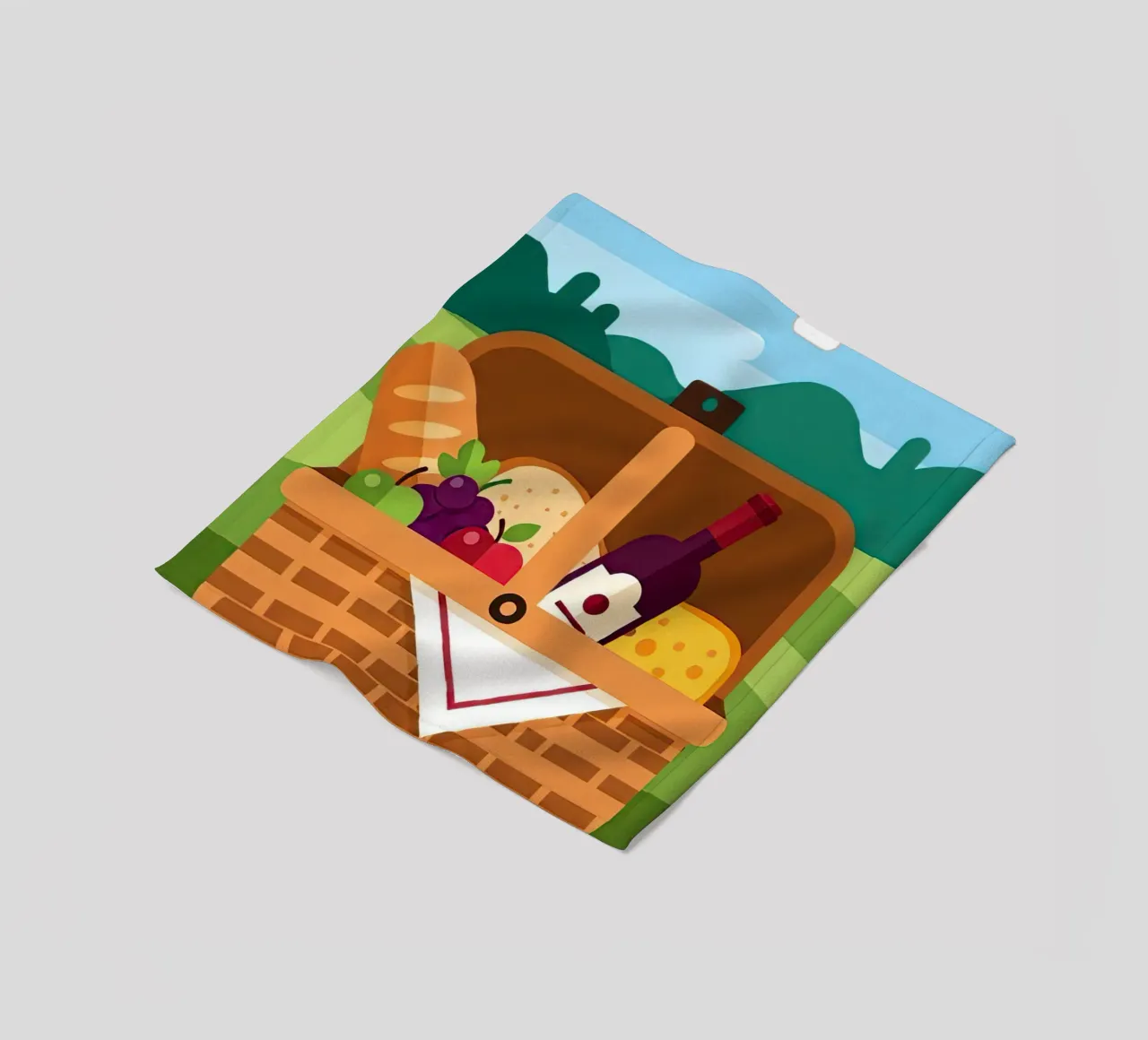 open picnic basket Fleecedecke von FlatPrint Studio