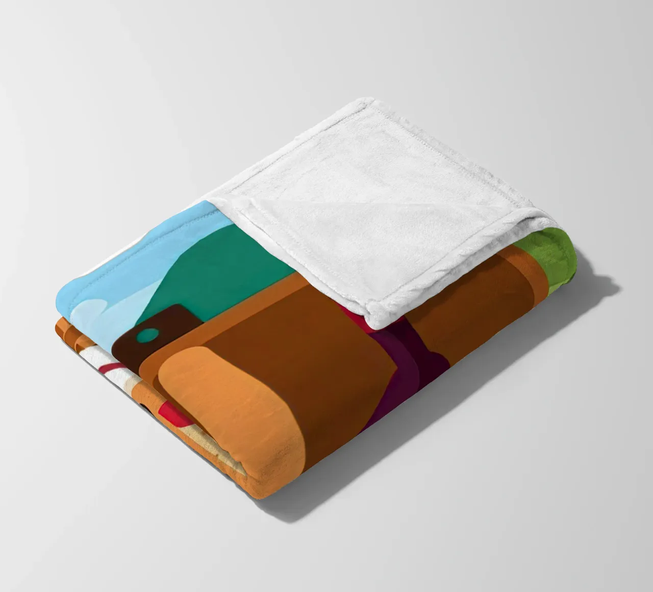 open picnic basket Fleecedecke von FlatPrint Studio