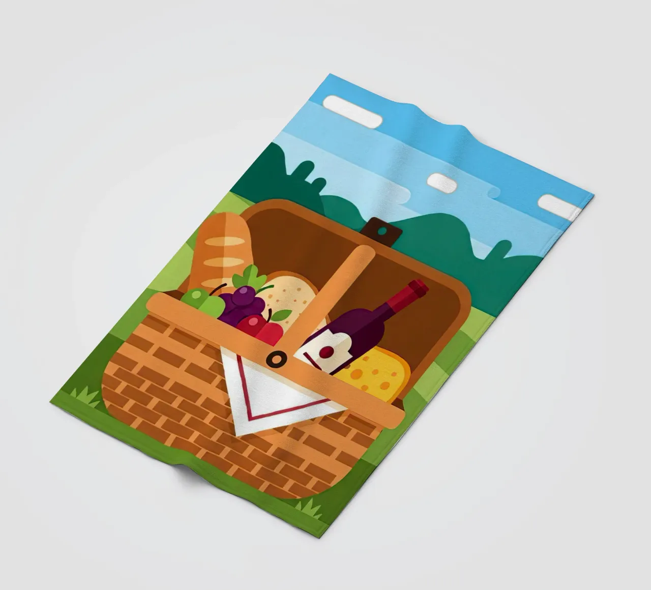 open picnic basket Fleecedecke von FlatPrint Studio