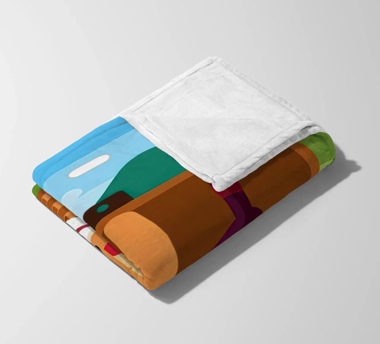 open picnic basket Fleecedecke von FlatPrint Studio