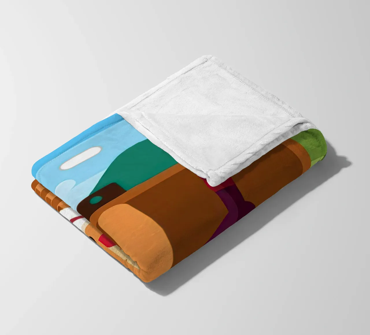 open picnic basket Fleecedecke von FlatPrint Studio