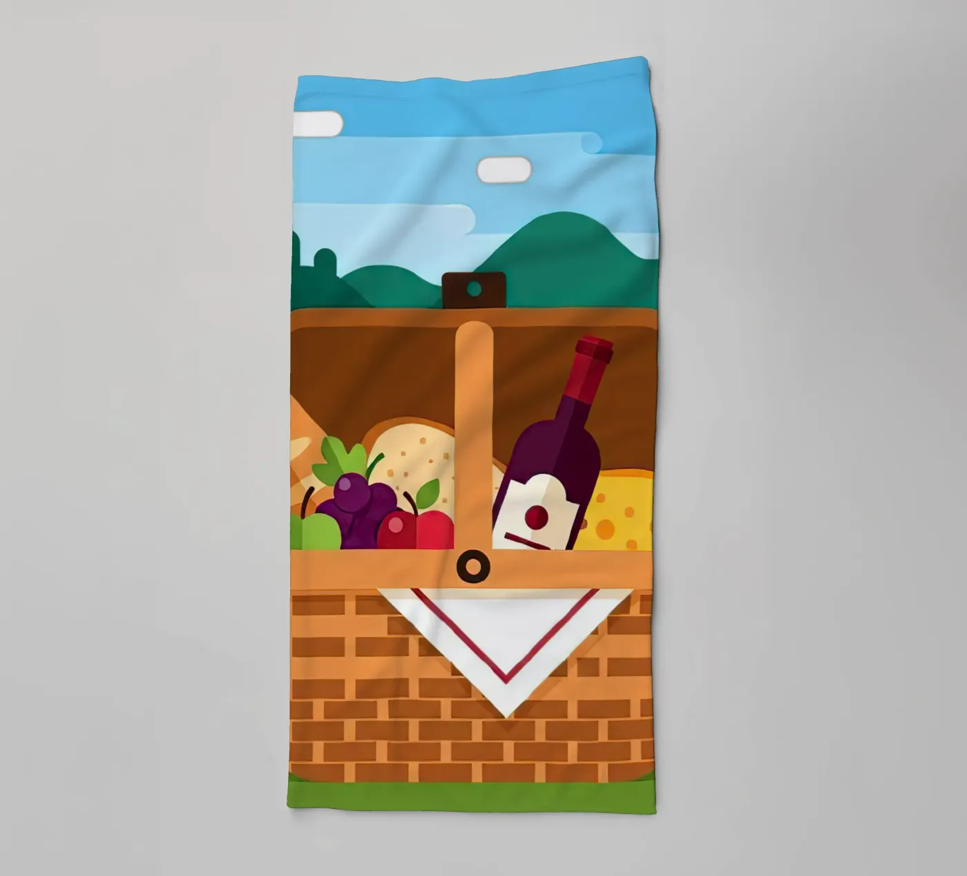 offener Picknickkorb Handtuch von FlatPrint Studio
