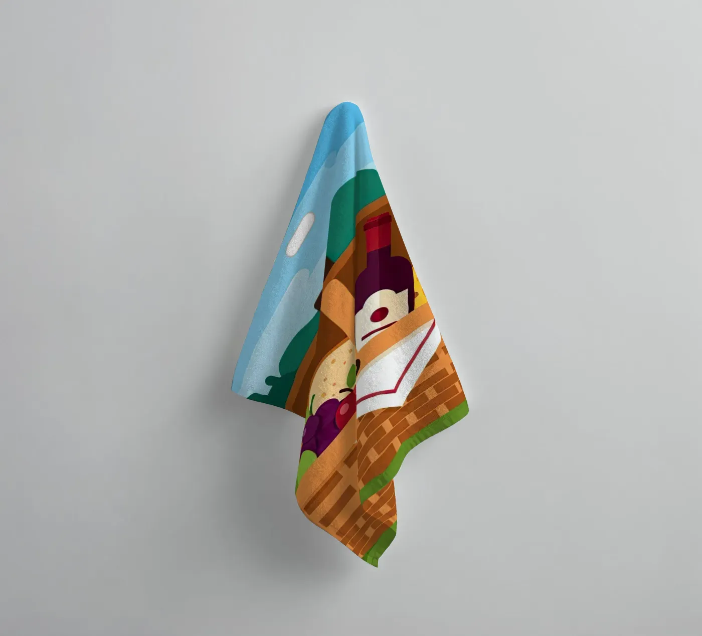offener Picknickkorb Handtuch von FlatPrint Studio