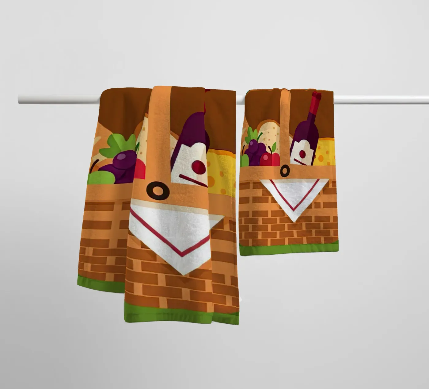 offener Picknickkorb Handtuch von FlatPrint Studio