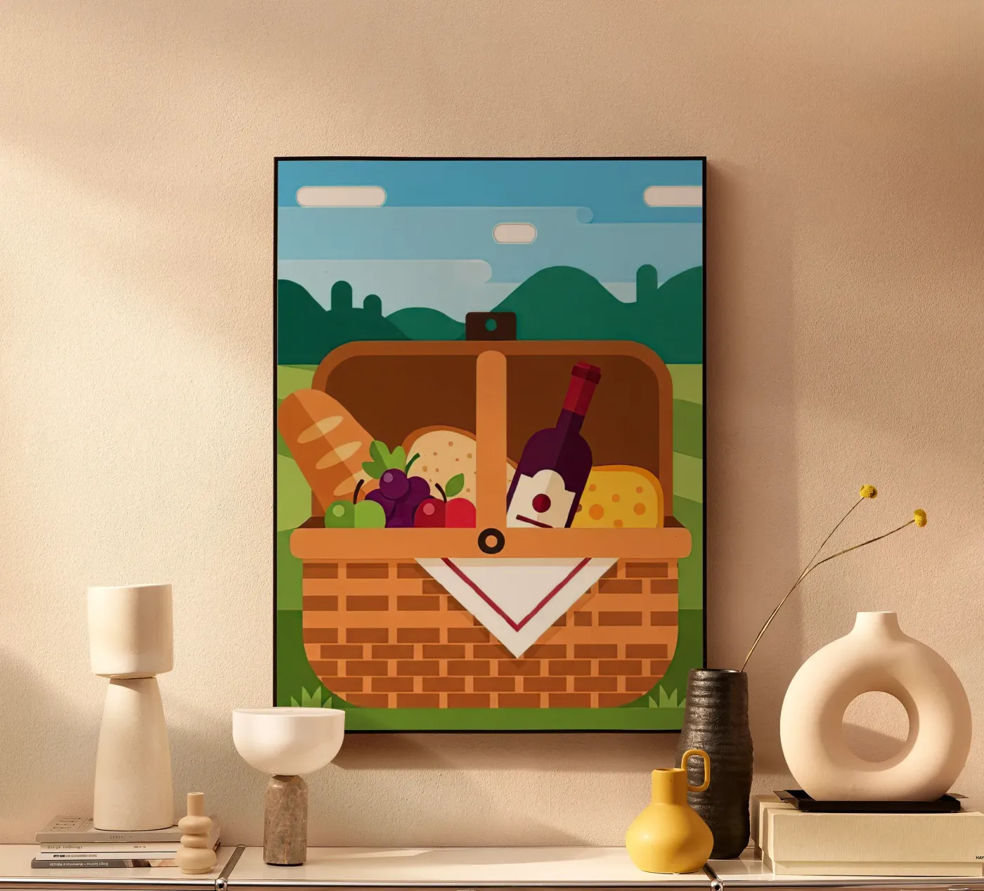 cestino da picnic aperto plexiglass da FlatPrint Studio