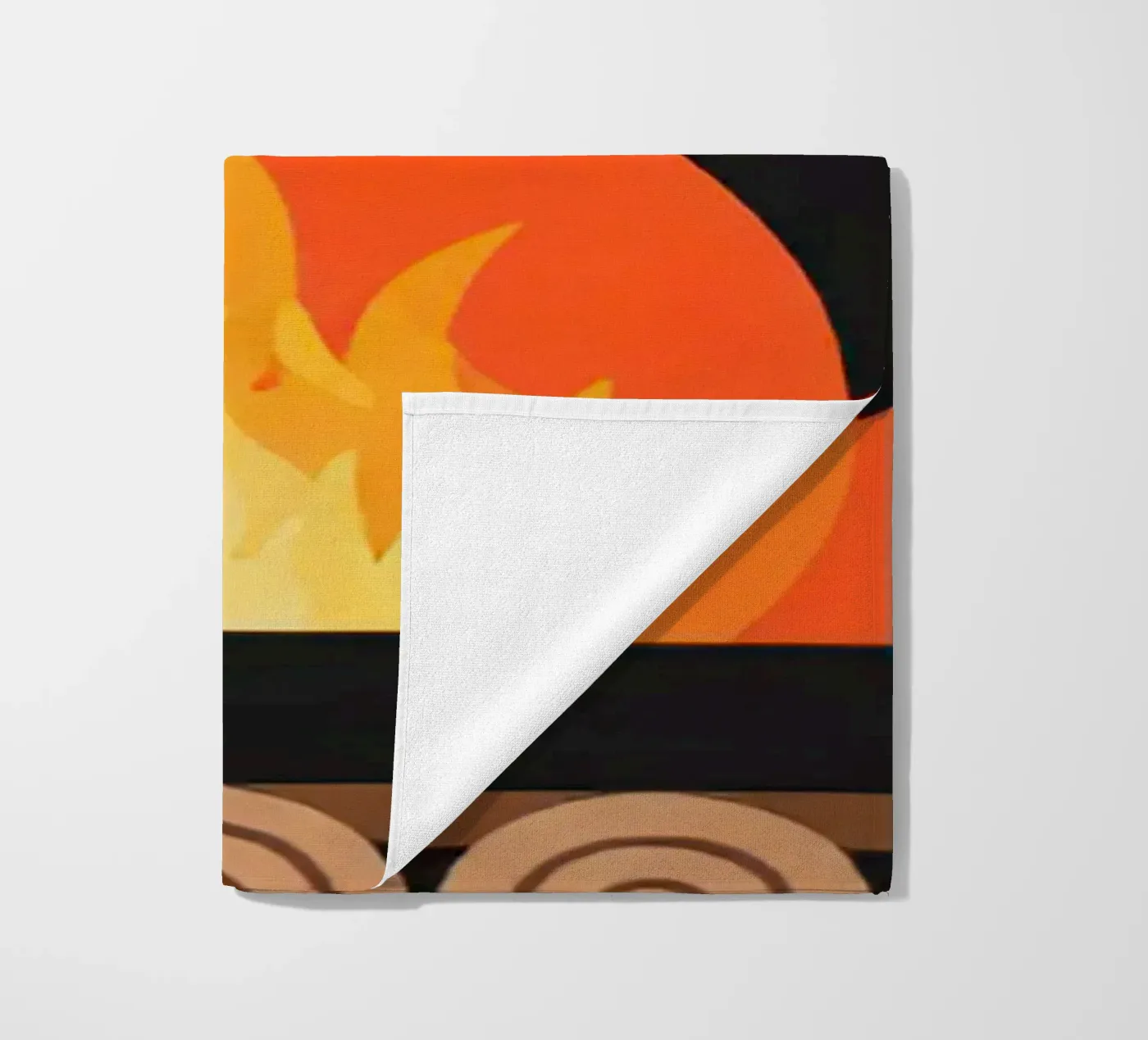 Fireplace Flames strandhanddoek van FlatPrint Studio