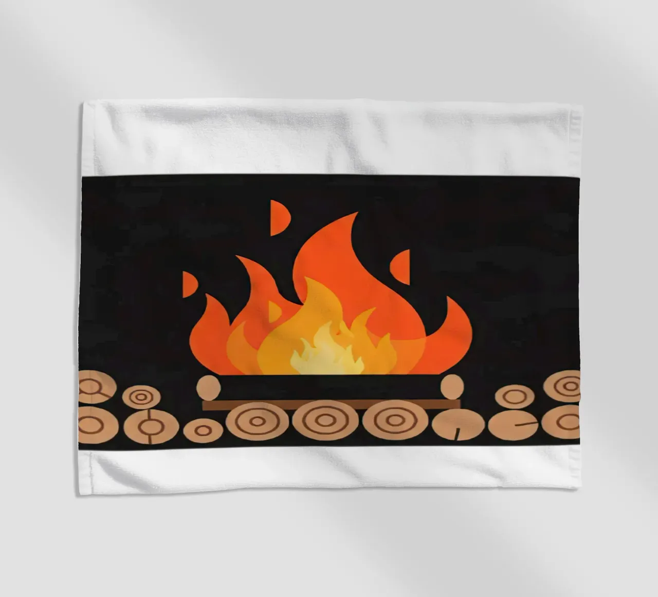 Fireplace Flames telo mare da FlatPrint Studio