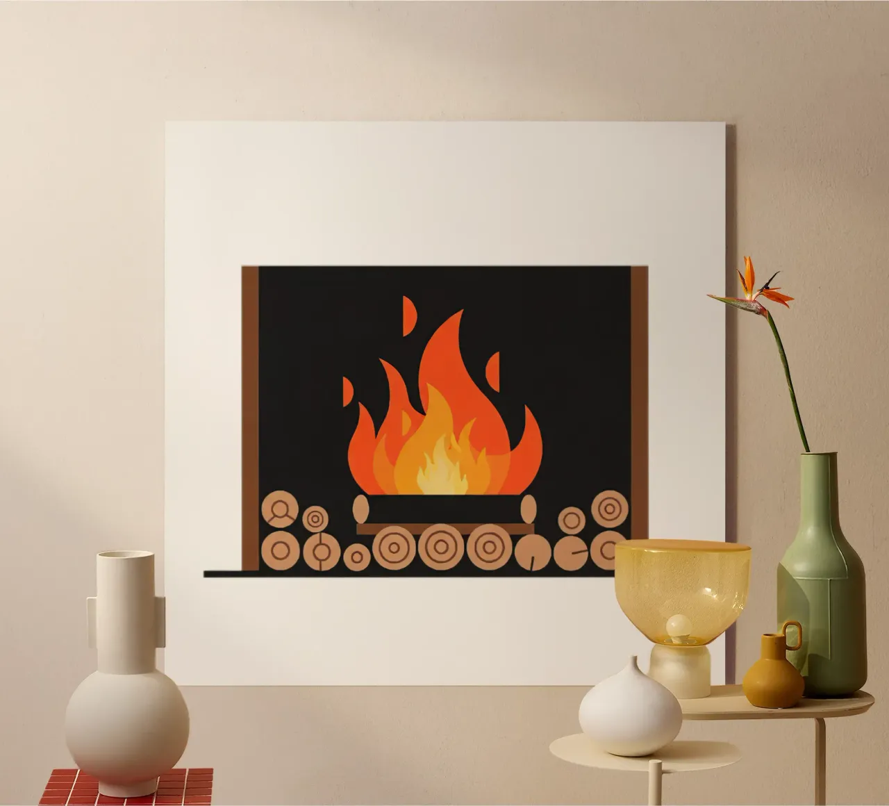 Flammes de cheminée plexiglas de FlatPrint Studio