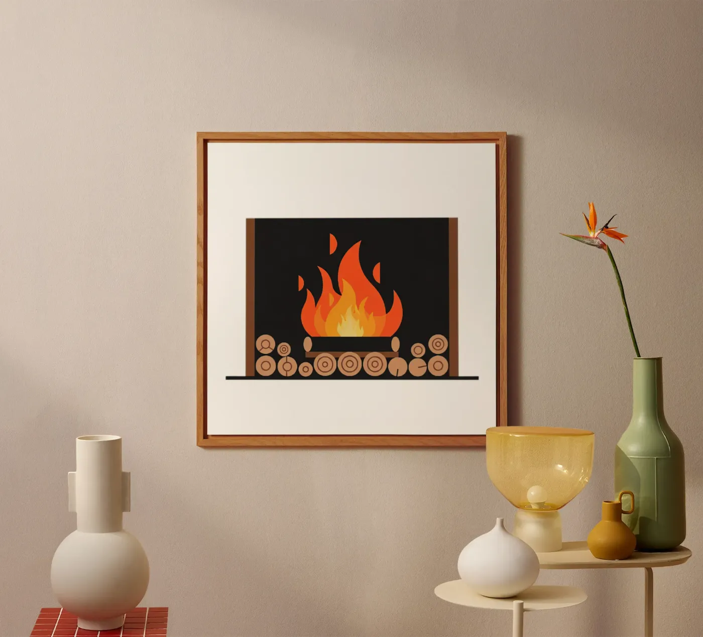 Fireplace Flames forex plate by FlatPrint Studio