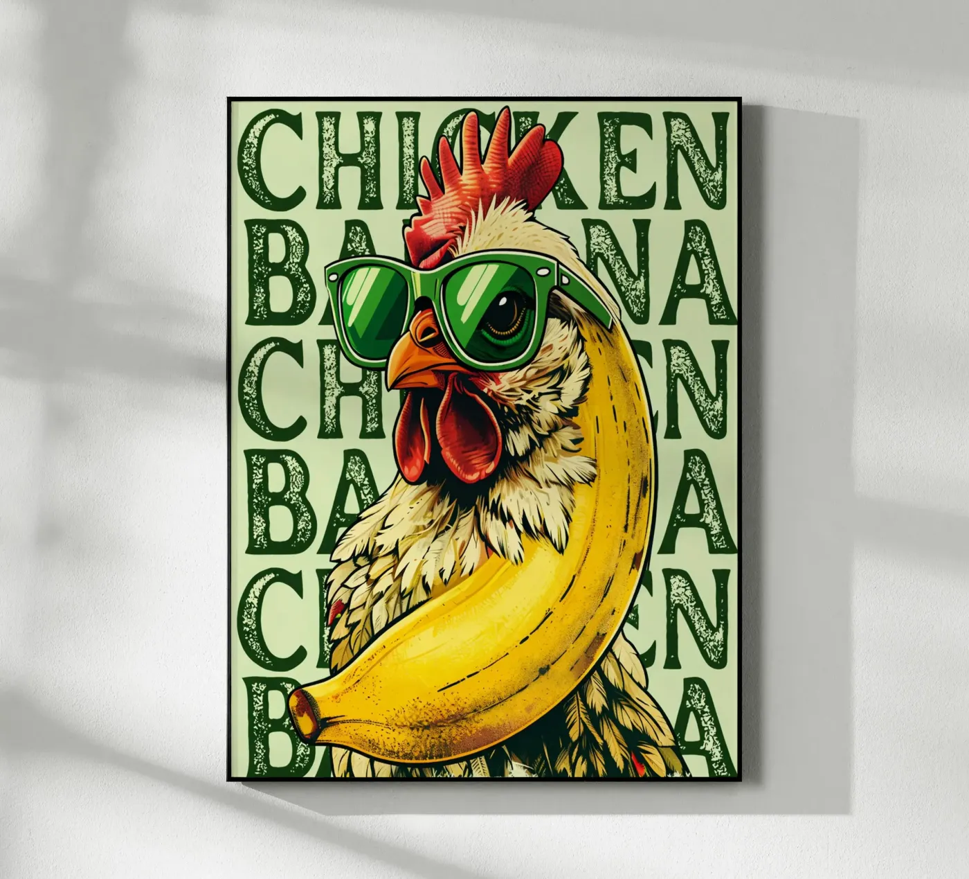 kip banaan acryl van kamilaze