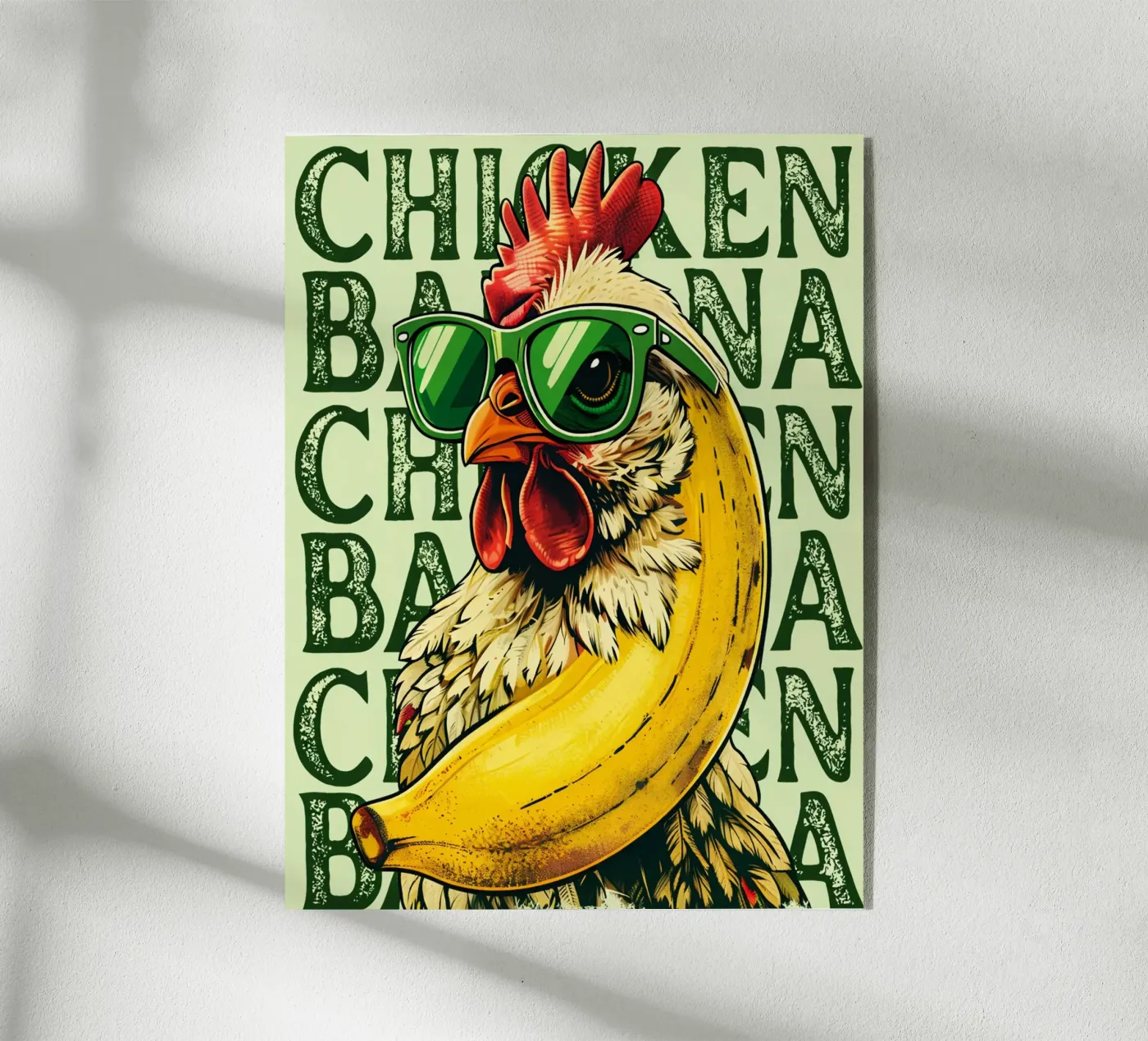 kip banaan acryl van kamilaze