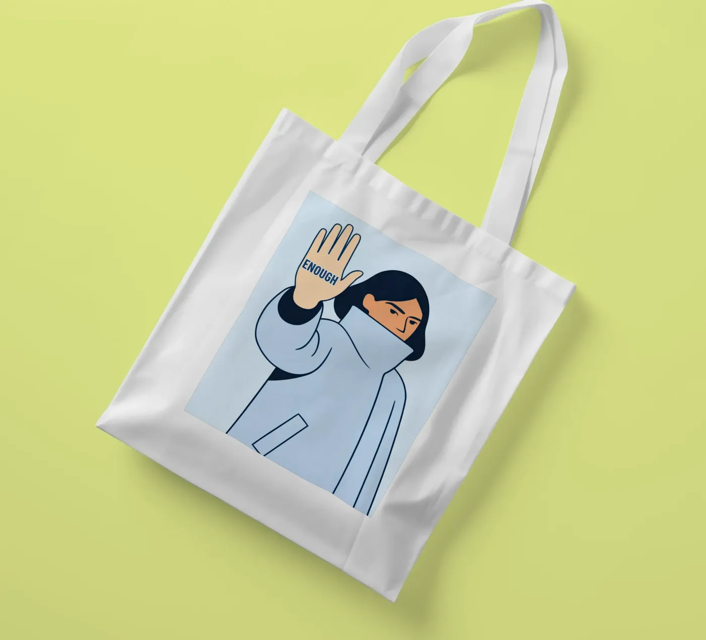 enough tote bag by kamilaze