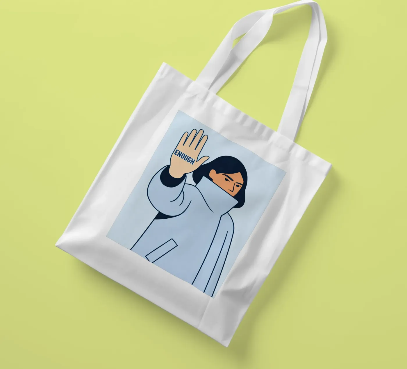 enough tote bag by kamilaze