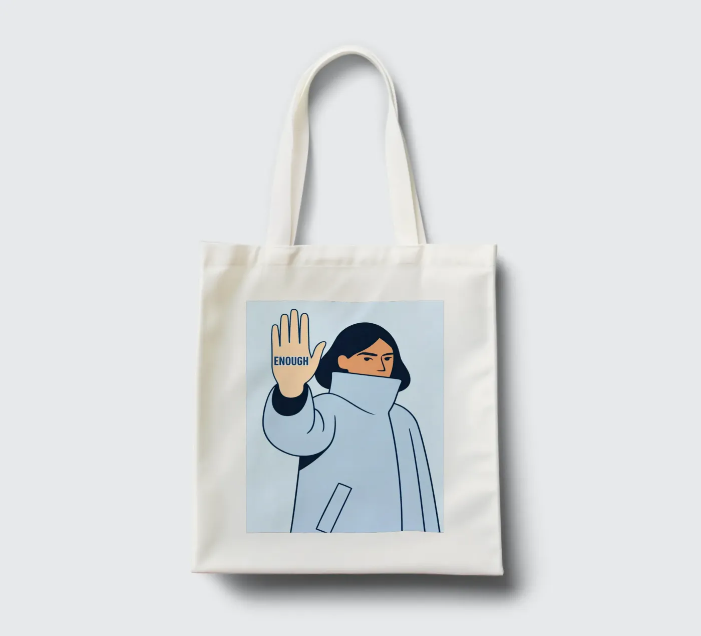 enough tote bag by kamilaze