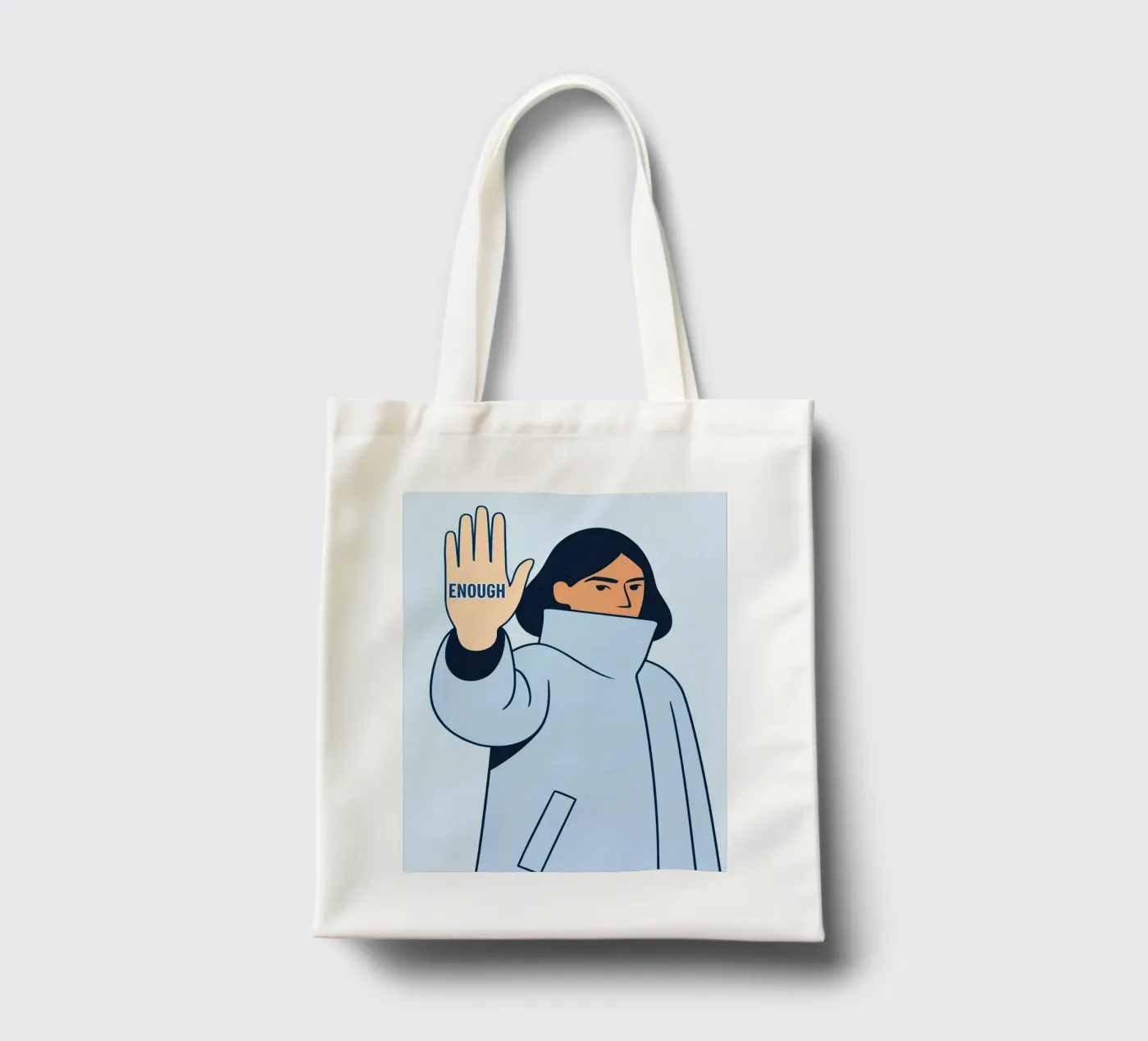 enough tote bag by kamilaze