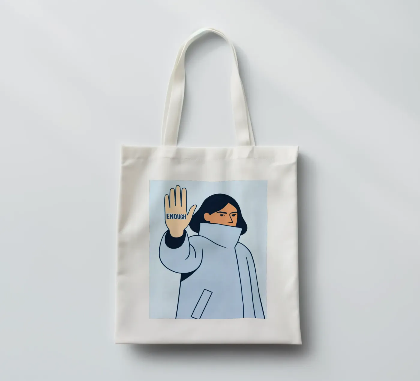 enough tote bag by kamilaze