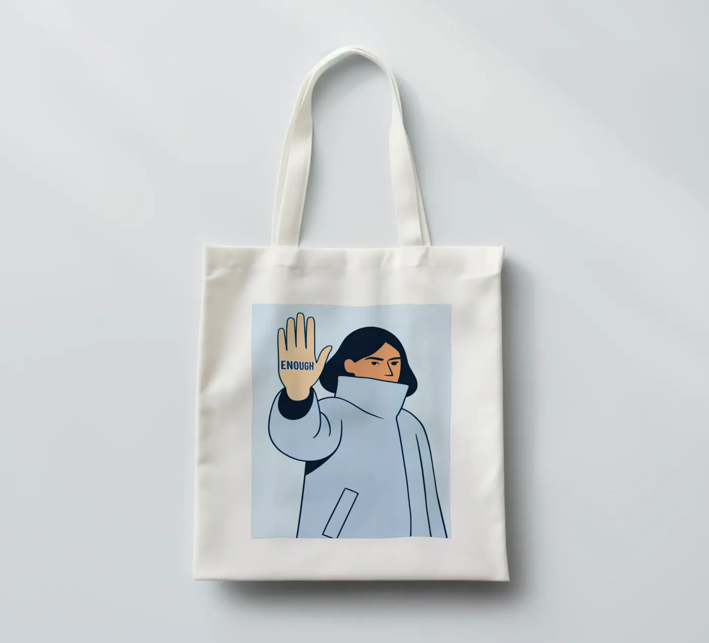 enough tote bag by kamilaze