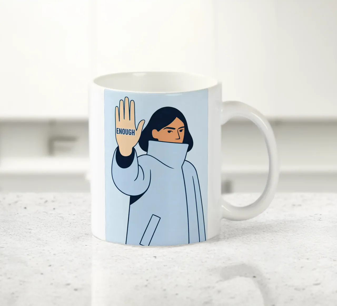 enough ceramic mug by kamilaze
