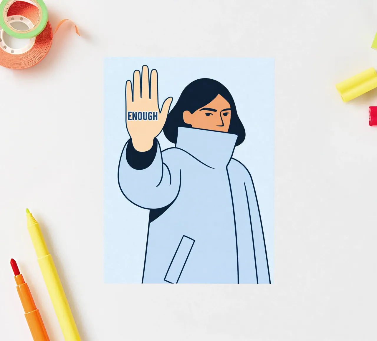 enough sticker by kamilaze