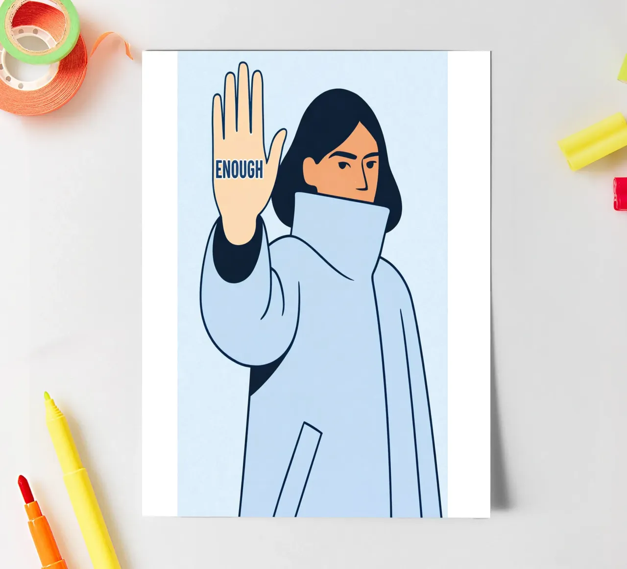 enough sticker sheet by kamilaze