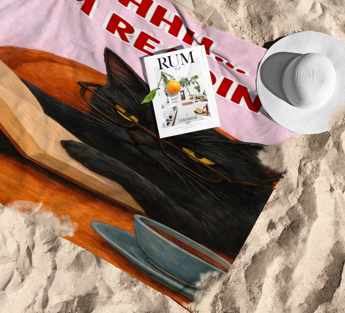 nel reading cat telo mare da kamilaze