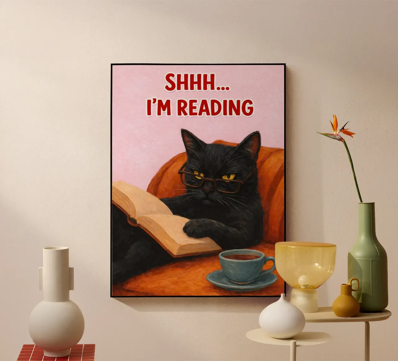 nel reading cat plexiglass da kamilaze