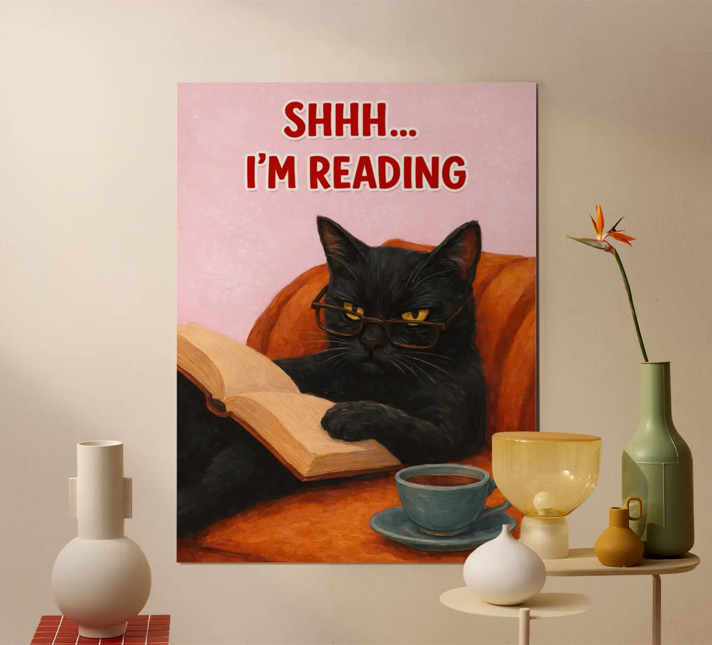 nel reading cat poster da kamilaze