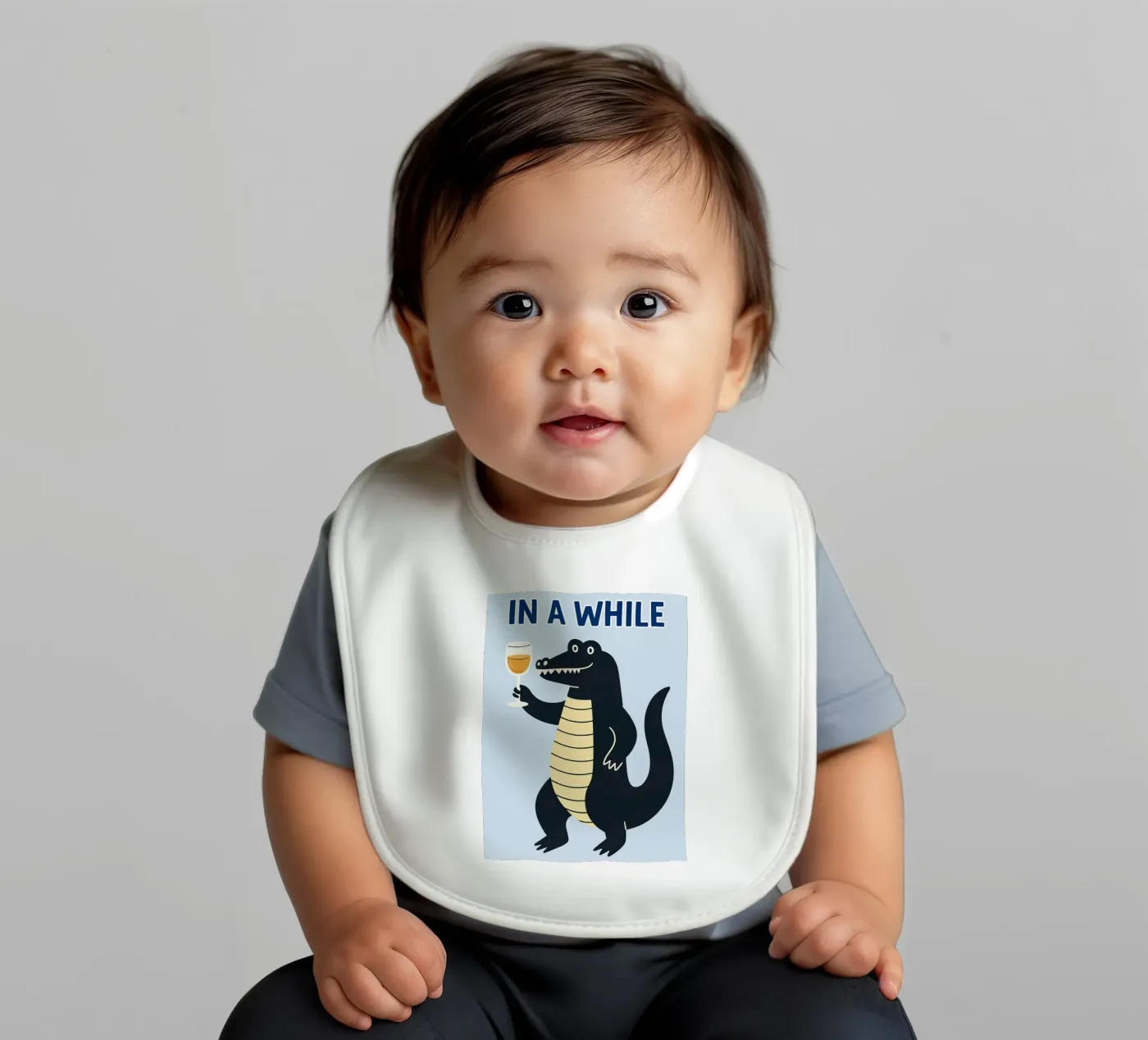 in a while baby bib by kamilaze