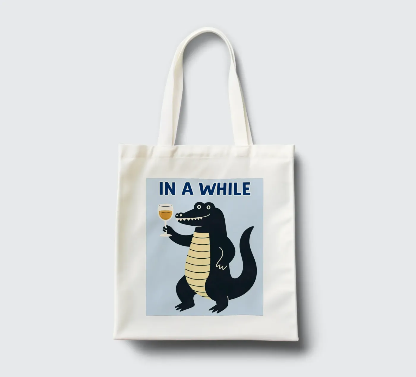 in a while tote bag by kamilaze