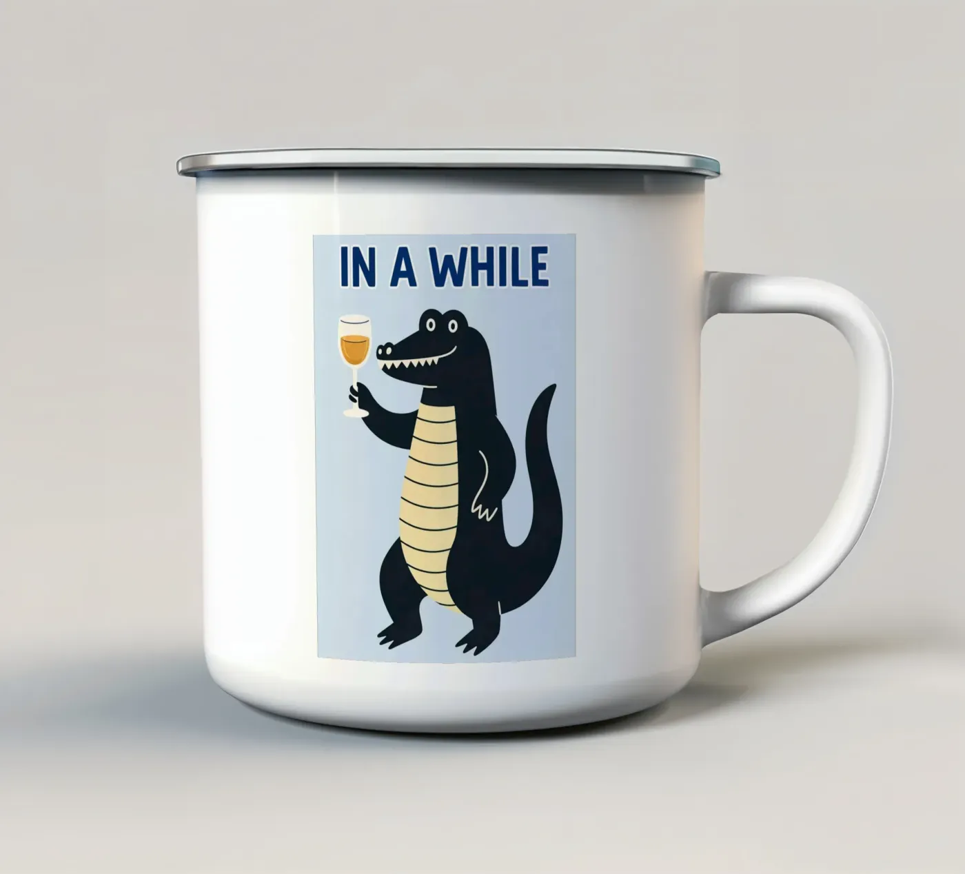 in a while enamel mug by kamilaze