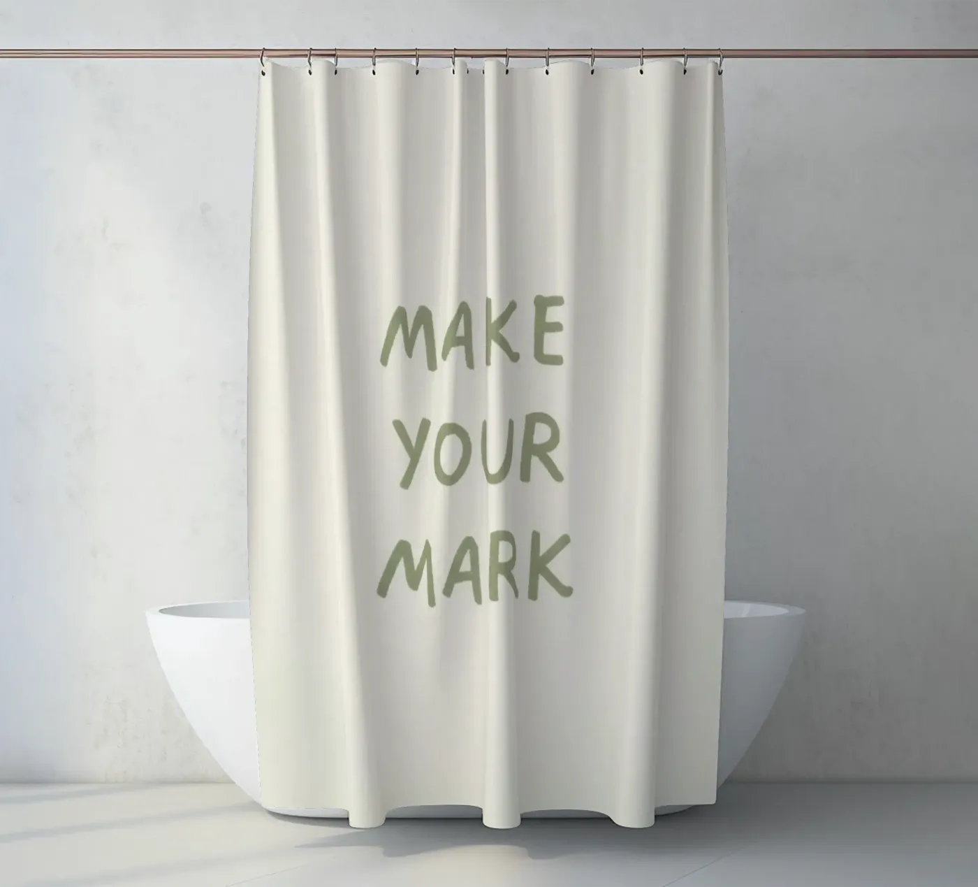 MAKE YOUR MARK shower curtain by SayingGood