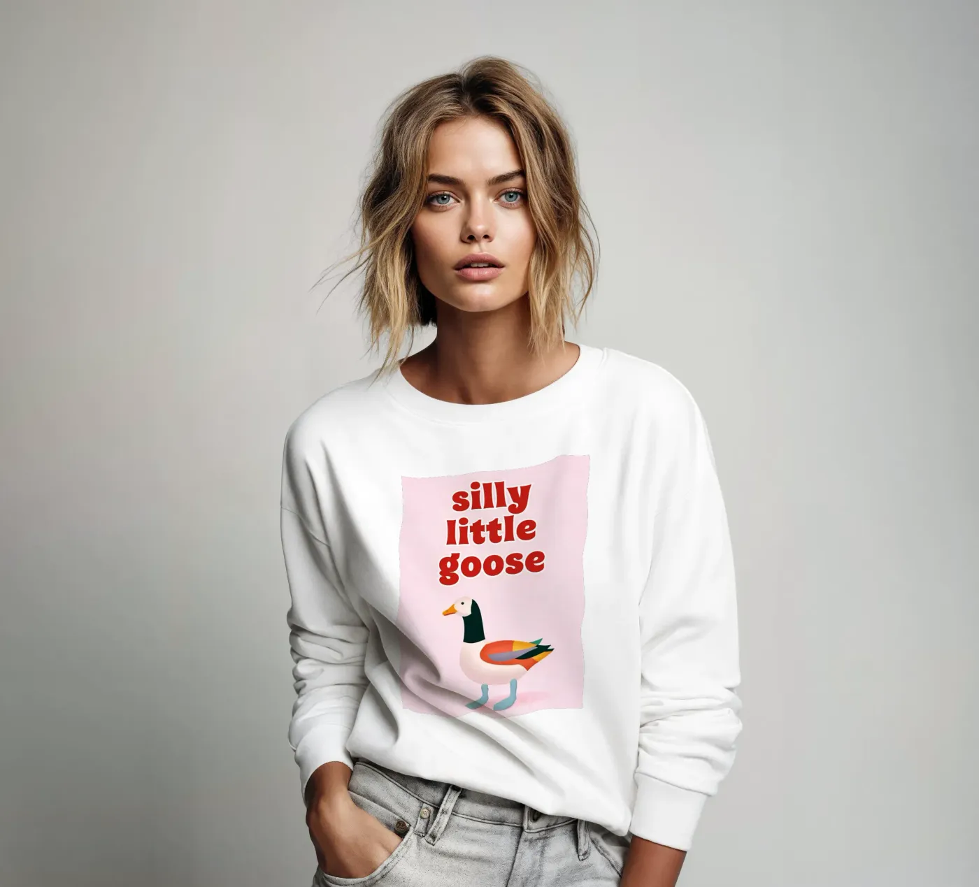 silly little goose sweatshirt by kamilaze