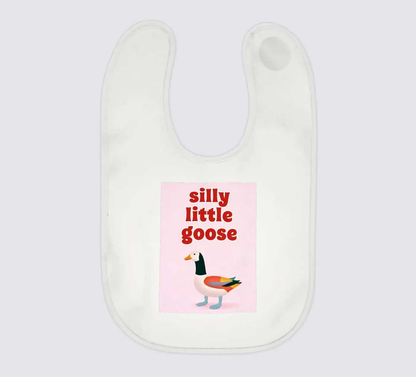 domme kleine gans baby slabbetje van kamilaze