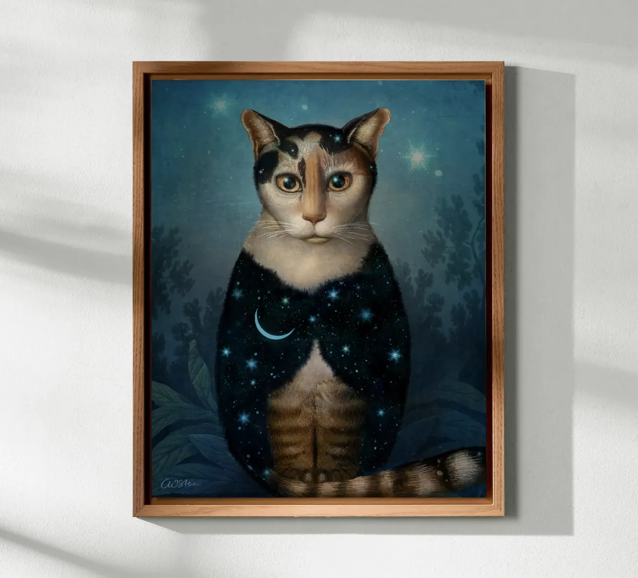 Midnight Cat alluminio dibond da Catrin Welz-Stein