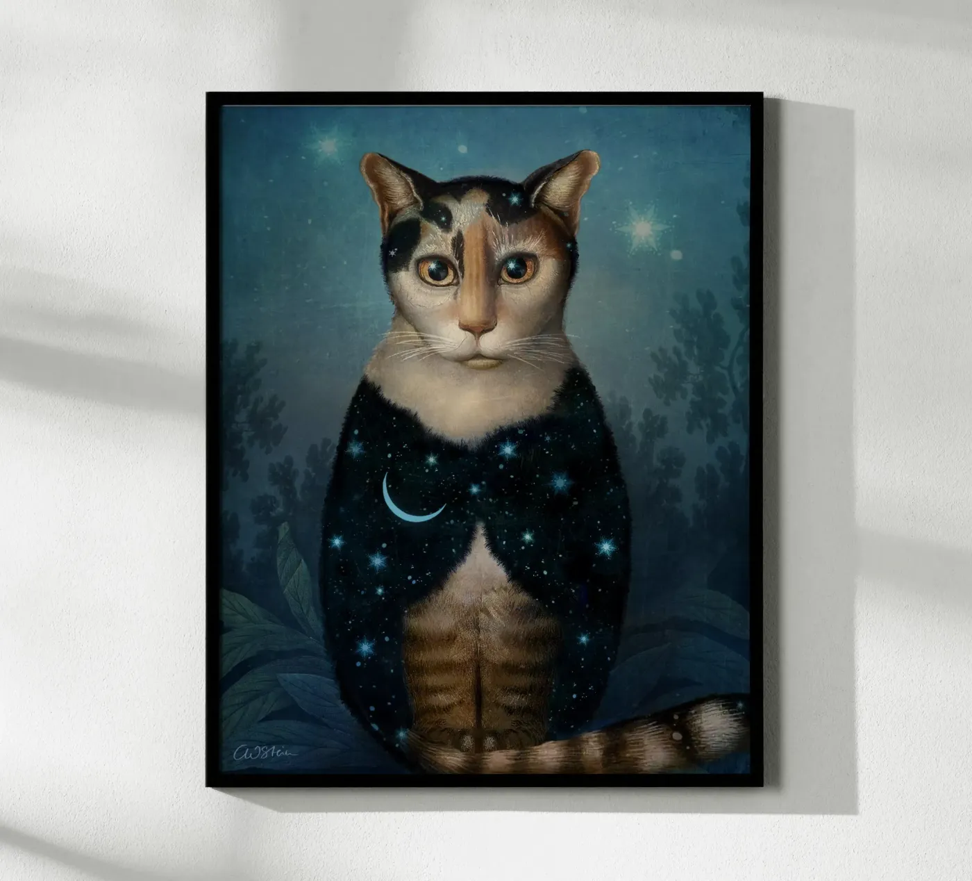 Midnight Cat poster de Catrin Welz-Stein