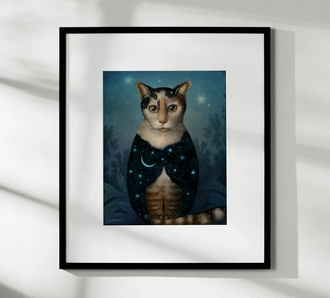 Midnight Cat poster de Catrin Welz-Stein